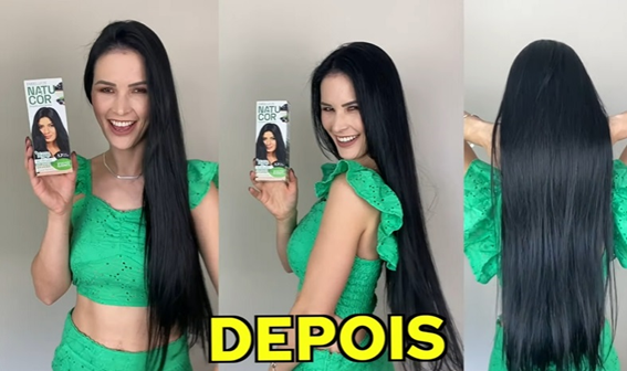 antes e depois banho de brilho