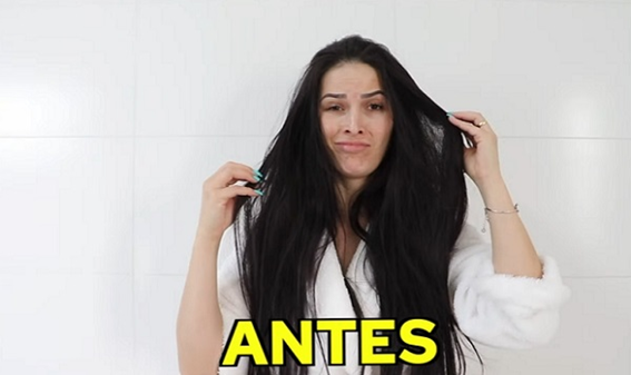 antes e depois banho de brilho
