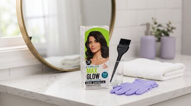 Kit de coloração Max Glow sem amônia para cabelos.