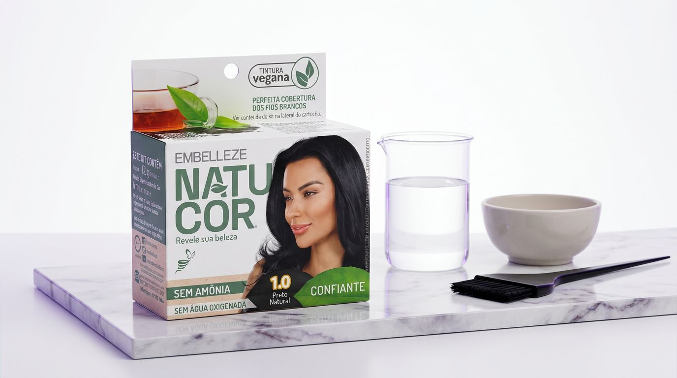 Kit de tintura vegana para cabelo sem amônia